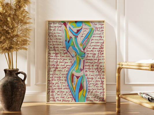 "i am God" print
